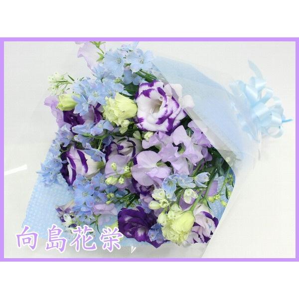 トルコキキョウとデルフィニュームの花束 向島花栄 Yahoo 店 通販 Yahoo ショッピング