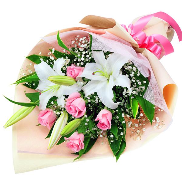 きらり☆薔薇とユリのブーケ·パステルカラーのブーケ·ミニドイリー計3