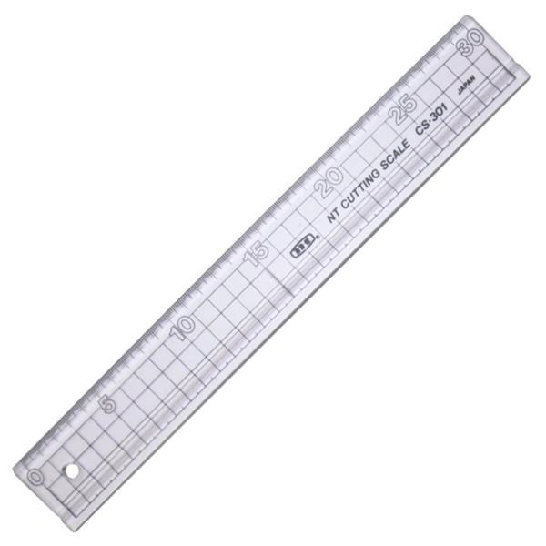 エヌティー 定規 カッター専用 30cm アクリル製 クリア CS-301