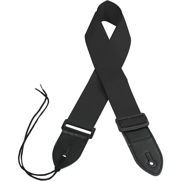 他サイト： RocksoN 高耐久 2枚合わせ ギター ベース ストラップ ブラック テーパードシェイプの商品画像