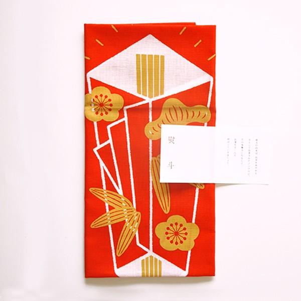 AKATSUKI JAPAN／紅白手ぬぐい 手ぬぐい 日本手ぬぐい 紅白手ぬぐい 熨斗 谷口広樹 京都 加藤萬 : 華