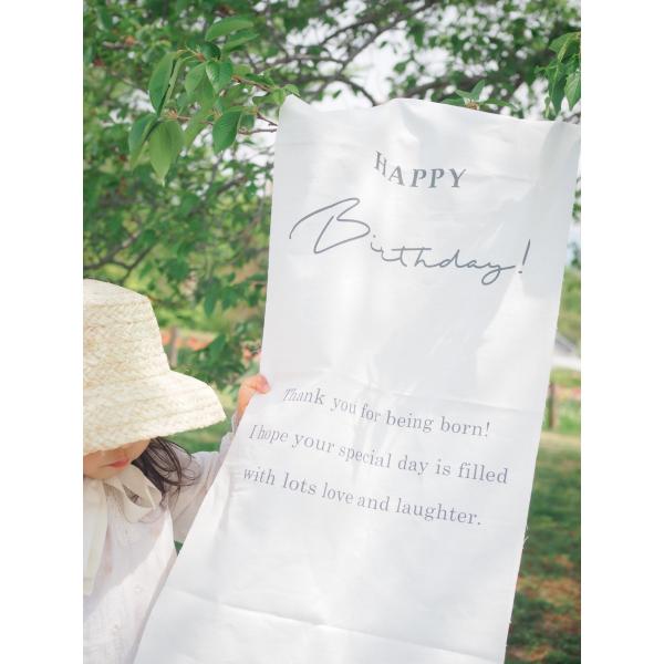 バースデータペストリー タテ コットンリネン 誕生日 飾り付け 1歳 おうちフォト バースデーフォト 文字だけ シンプル ナチュラル 英語 国産 tp0011t