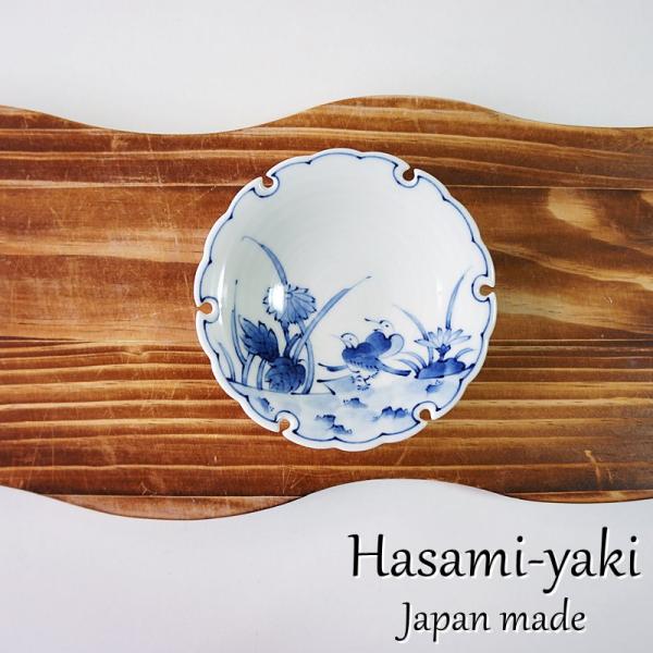 波佐見焼 小皿 小付 小鉢 染付絵変わり 花鳥草花雪輪小皿 おしゃれ モダン 和食器 高級
