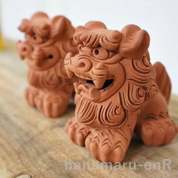 シーサー 置物 おきもの 素焼き 手造り小立前(高さ9.5cm) 琉球焼 朝日陶器 置物 玄関 シーサーの置物 沖縄陶器 やちむん シーサー 置物 おきもの 素焼き 手造り小立前(高さ9.5cm) 琉球焼 朝日陶器 置物 玄関 シーサーの置物 沖縄陶器 やちむん