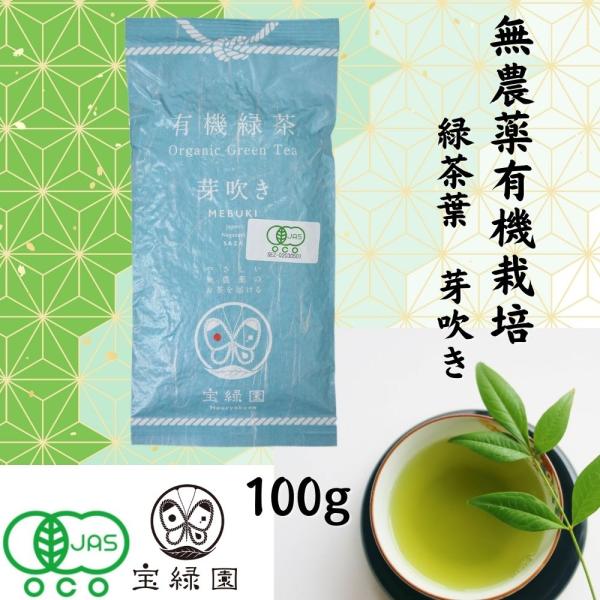 無農薬緑茶 有機緑茶 芽吹き 100g 宝緑園 有機栽培茶 JAS認定 オーガニック 日本茶 お茶 緑茶 無農薬 緑茶無農薬 農薬不使用