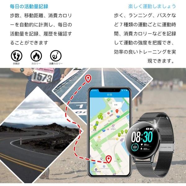 スマートウォッチ 活動量計 Ip68 防水 版 Catshin Cs10 歩数計 腕時計 デジタル Gmail Line通知 消費カ Texascashandpawn Com
