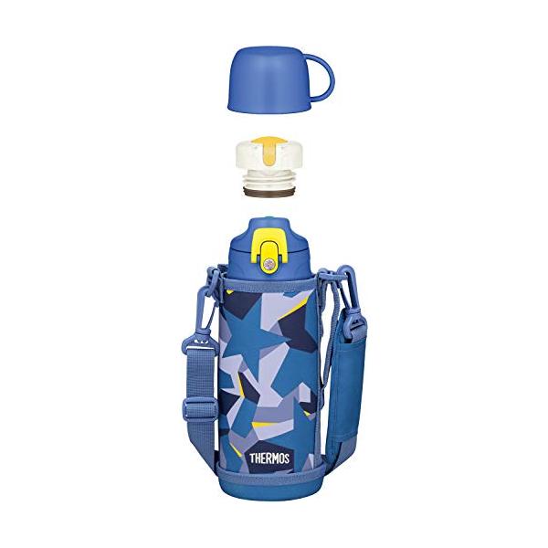 他サイト： サーモス 水筒 真空断熱2ウェイボトル 0.8L/0.83L ブルーカモフラージュ FJJ-800の商品画像