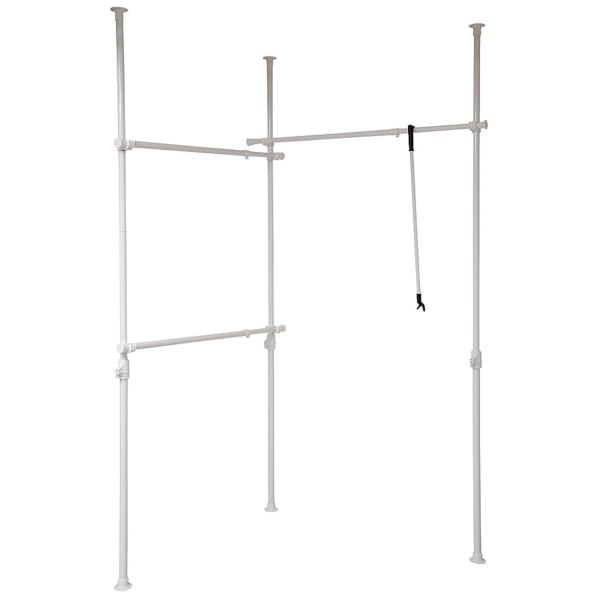他サイト： 山善(YAMAZEN) 突っ張りハンガーラック 衣類収納 幅160-292cm 耐荷重 90kg トリの商品画像