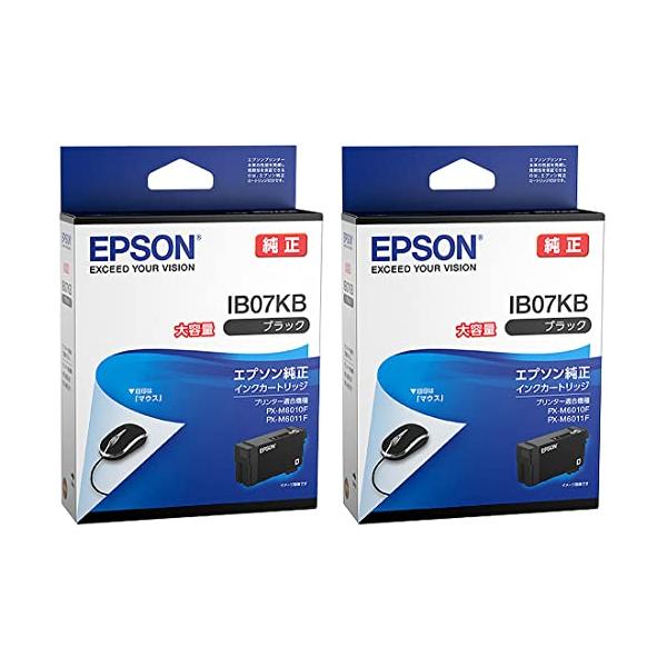 EPSON IB07KB ブラック インクカートリッジ２個セット EPSON IB07KA 純正インクカートリッジ マウス ブラック | ノジマ