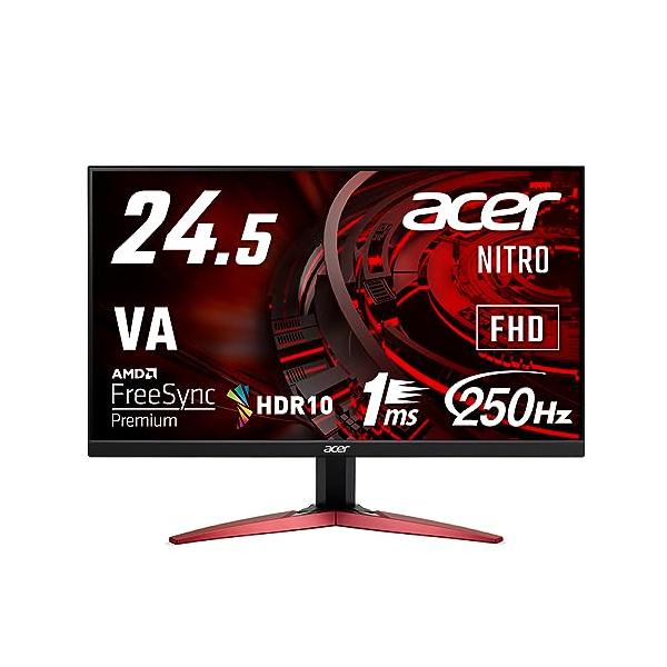 日本エイサー Acer ゲーミングモニター 24.5インチ VA 非光沢