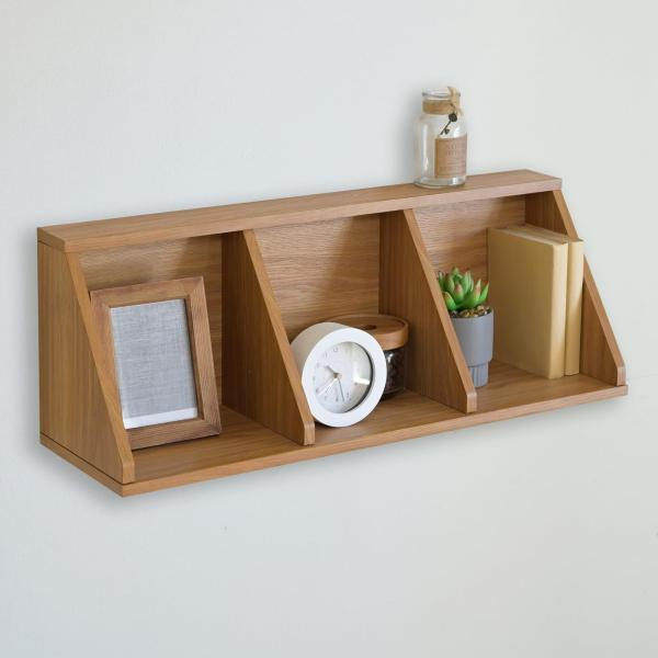 山善(YAMAZEN) ウォールシェルフ 壁掛け棚 3段ラック コーナーラック