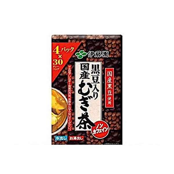 伊藤園 黒豆入り 国産むぎ茶 30ティーバッグ ×4袋 : Mantendo 良品