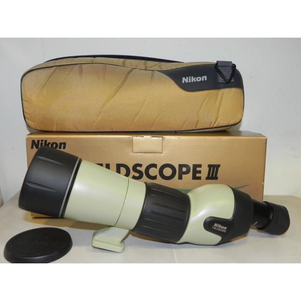 ●商品情報 Nikon フィールドスコープ III　D=60 +Nikon 40X WF レンズセット 。仕様:本体:Nikon フィールドスコープD=60 P III (438)、対物レンズ有効径(mm)60 、品物は動作品です、外観に多...