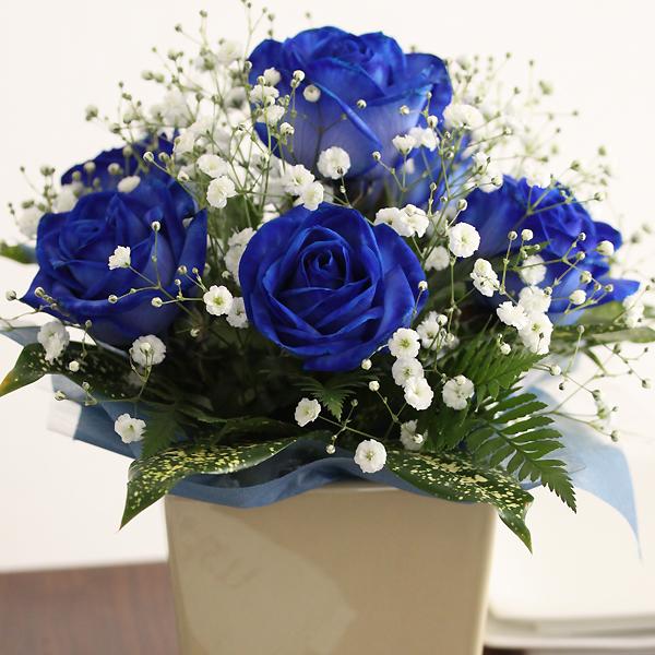 ブルーローズ6本アレンジメントアレンジ 薔薇 バラ プレゼント ギフト Arr Rose 009 花雅 通販 Yahoo ショッピング
