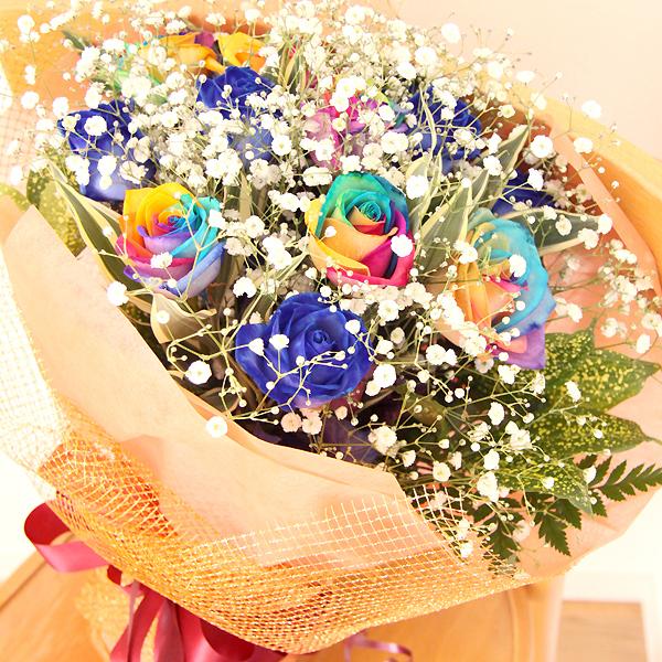 夢バラの競演 夢バラの競演レインボーローズ ブルーローズ 豪華な花束 花束 ブーケ お祝い Buyee 日本代购平台 产品购物网站大全 Buyee一站式代购 Bot Online