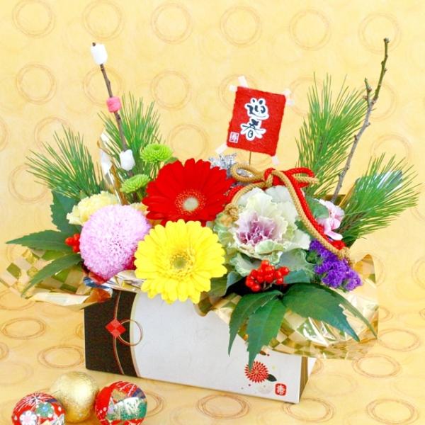 お年賀花 お正月 玄関 飾り 和洋折衷 モダン 和風 迎春 生花 フラワーアレンジメント Nenga13 バルーン電報 花ギフト 花模様 通販 Yahoo ショッピング