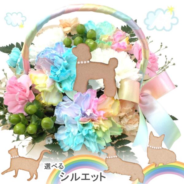 ■商品形態：生花アレンジメント■使用花材：メイン：カーネーション、カスミソウ■商品サイズ：高さ 約21cm ｘ 幅 約20cm ｘ 奥行 約18cm■花材について：出来るだけ画像と同じものをお届けいたしますが入荷状況により多少変更する場合が...