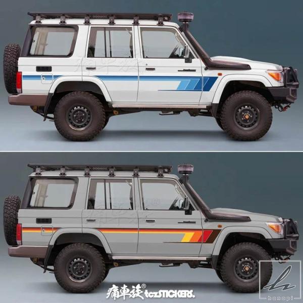 車 ステッカー トヨタ ランドクルーザー LC80カスタム 外観フグ
