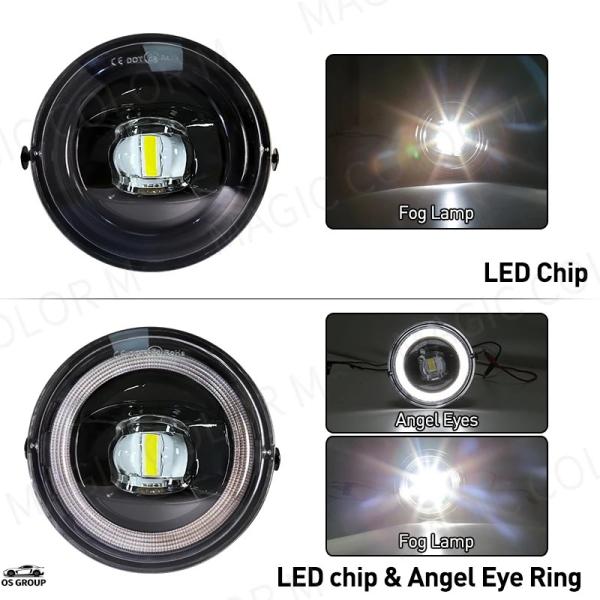 並行輸入品 LED イカリング フォグ ライト クリア レンズ DRL 12V トヨタ タンドラ セコイア 2005年 2006年 2007年 2008年 2009年 2010年 2011年 2012年 2