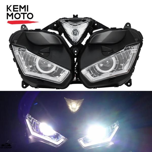 yzf-r25 r3 イカリングヘッドライト 専用！YZF-r25 r3 ポン付けOK 片目イカリング ヘッドライト カスタム
