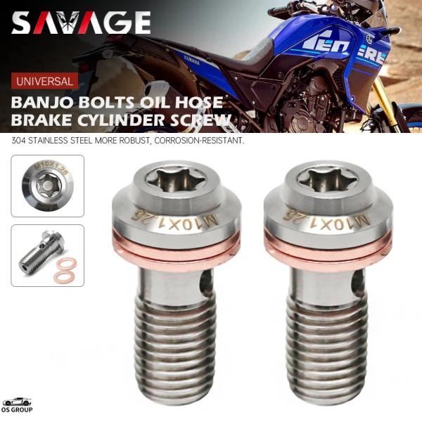 並行輸入品 バイク 汎用 ステンレス Banjo ブレーキ マスター シリンダー スクリュー ブレーキ ホース Caリップer Bolt 油圧 クラッチ スクリューs M10 1.