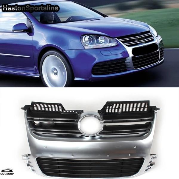 並行輸入品 R32 MK5 ゴルフ 5 シルバー フロント グリル 