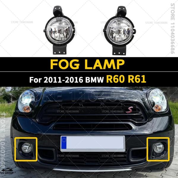 並行輸入品 BMW ミニクーパー 2011年-2016年 カントリーマン(R60) ペースマン(R61) フロント バンパー フォグ ランプ ライト out バ