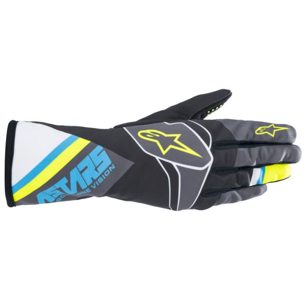 alpinestars (ApCX^[Y)@TECH-1 K RACE V2 GRAPH GLOVES@J[FBLACK CYAN YELLOW FLUO@TCYFL@iԁF3553022-1757-L