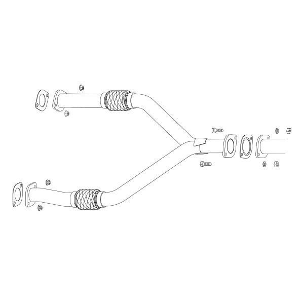 [個人宅配送可能] FUJITSUBO(フジツボ) フロントパイプ 日産 スカイライン 5BA-RV37 2019/09-2022/10 品番：610-15244