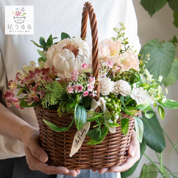 まるで本物の花うるる寄せ植え／ アーティフィシャルフラワー (造花