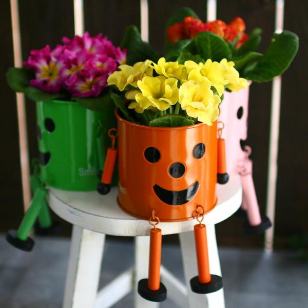 ガーデニング雑貨 『全6色♪』人気沸騰中のにっこりスマイル