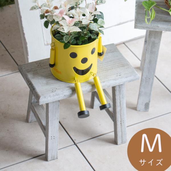 フラワースタンド 「ウッドミニ花台  長角 Mサイズ」『wkk21-m20』 高さ約18cm 木製 屋外 室内 寄せ植え ガーデニング雑貨 玄関 バスケット プランター