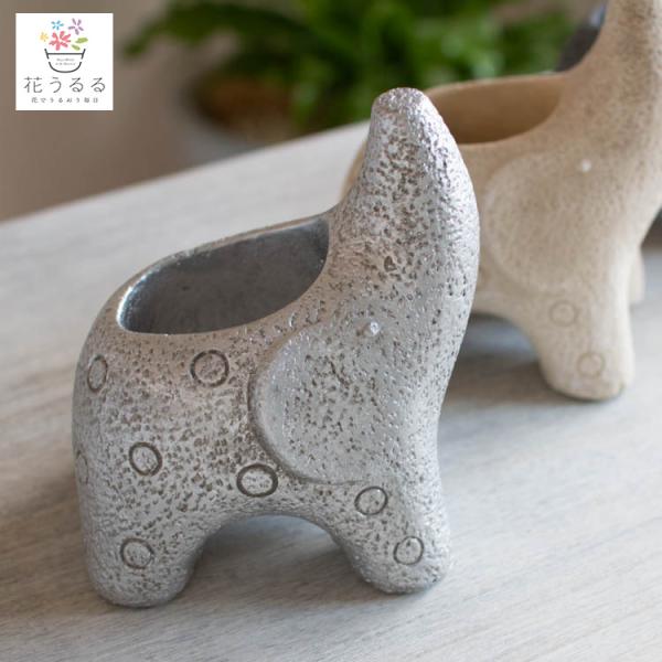 鉢『アロンポット エレファント L』(デルキ 植木鉢 プランター ガーデニング雑貨  寄せ植え 寄植え 鉢植え 玄関 ディスプレイ 装飾  鉢カバー  テラコッタ