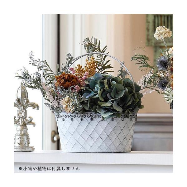 鉢『コリエ ハンドル』(デルキ 植木鉢 プランター ガーデニング雑貨 コンテナ 寄せ植え 寄植え 鉢植え 玄関 花 鉢カバー 丸鉢 ブリキ テラコッタ おしゃれ