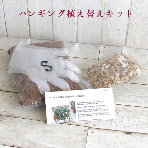 前シーズンのハンギングが枯れたままになっていませんか？「ハンギングバスケット植え替えキット(基本編)」（容器なし・換えスポンジつき)