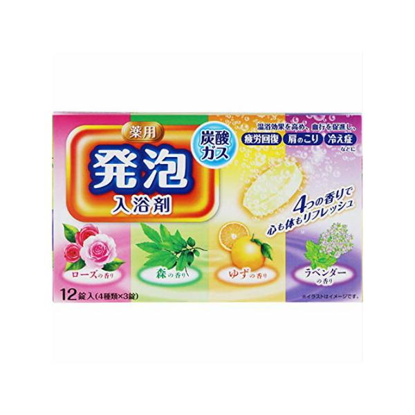 奥田薬品 薬用発泡入浴剤 40g×12錠(4種類×3錠) [医薬部外品] 【3箱セット】 (4971159018351-3)