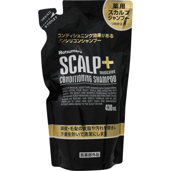 ハツモール 薬用スカルプシャンプー 詰替用 430ml(4975446224173)【メール便発送】