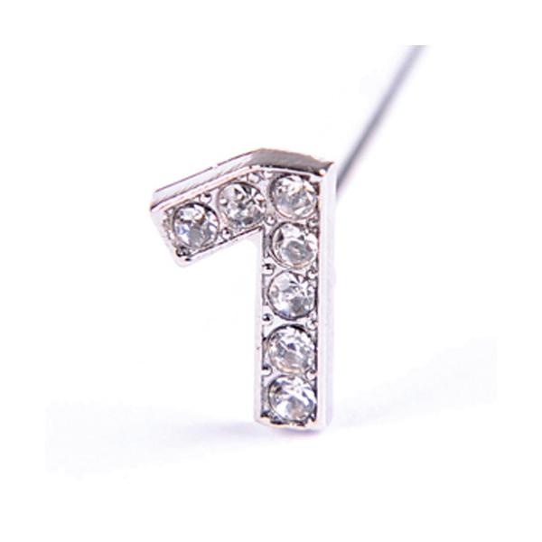 イニシャル（アルファベット）のピックです。エレガントな輝きのガラスピック、アイデア次第で様々な用途にご利用いただけます。大きさ：　最大幅約1.5cm×　長さ約8cm※先端が尖っていますので、商品を取り出す際や、ご使用の際は十分ご注意ください...