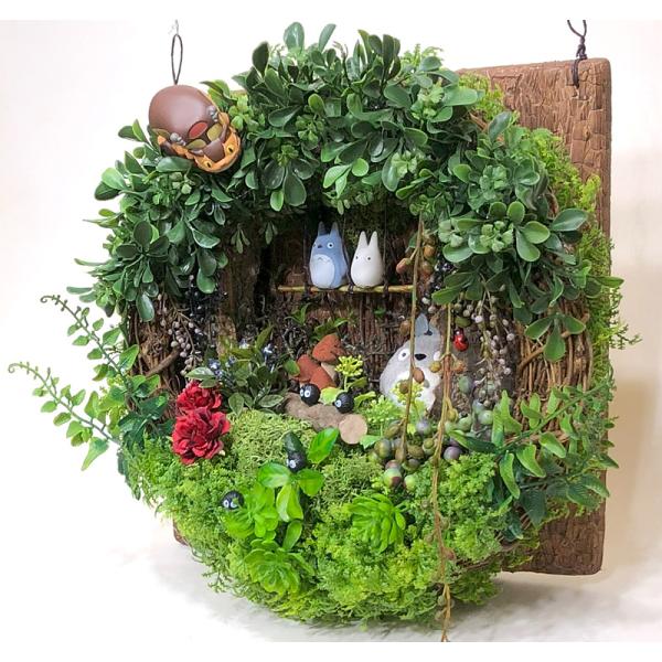 となりのトトロ「奥が深ーいトトロの森 ダブルリース壁掛けタイプ