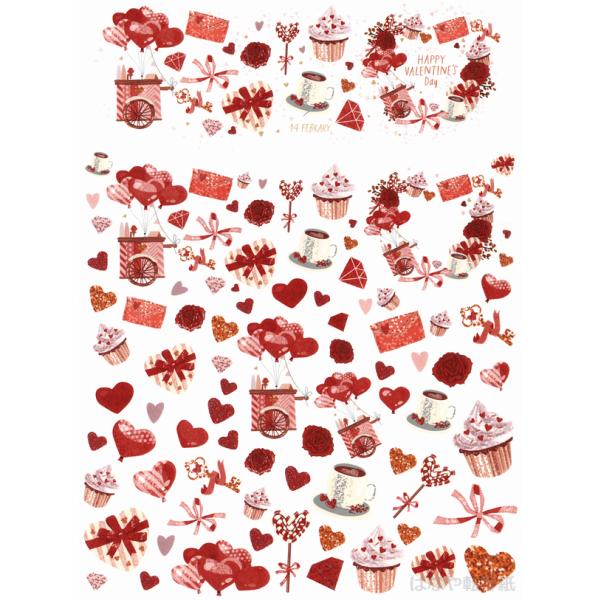 サイズ：約21.8×30cm（印刷面の大きさ）ウサギの絵柄の大きさ：Φ3.7〜4.2cm品名：陶磁器用上絵付転写紙（白磁用転写紙）種別：パーツアソート焼成温度：780〜820°C（ご参考値） ※焼成見本写真のタイルの大きさは、約10×10c...