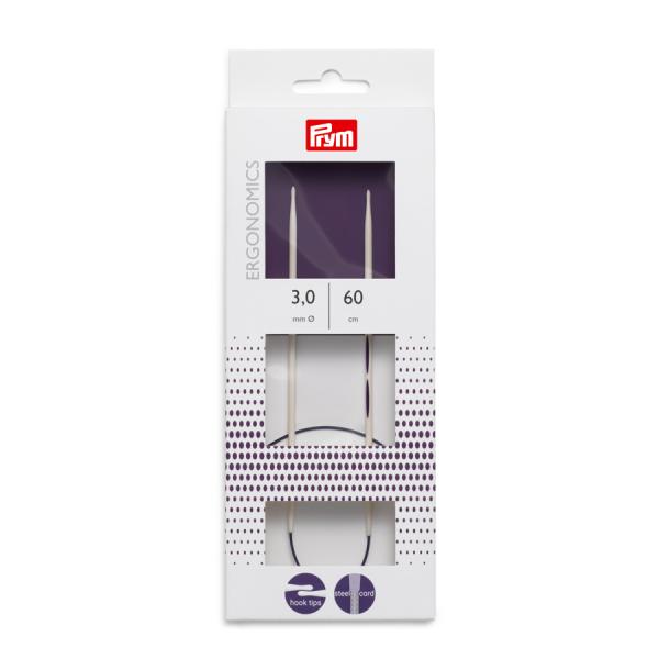 《Prym》プリム・エルゴノミック 輪針　全長60cm/3号(3.0mm）　エルゴミック　エルゴミックス　エルゴノミックス　エルゴノミクス　ergonomics　215602
