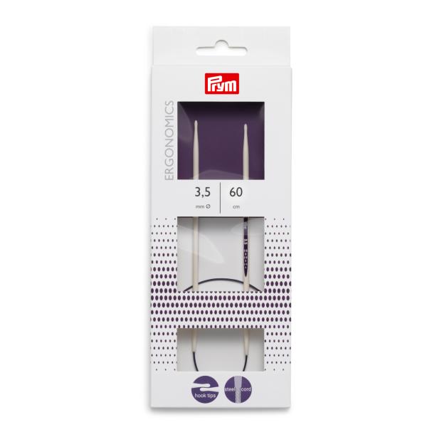 《Prym》プリム・エルゴノミック 輪針　全長60cm/5号(3.5mm）　エルゴミック　エルゴミックス　エルゴノミックス　エルゴノミクス　ergonomics　215603