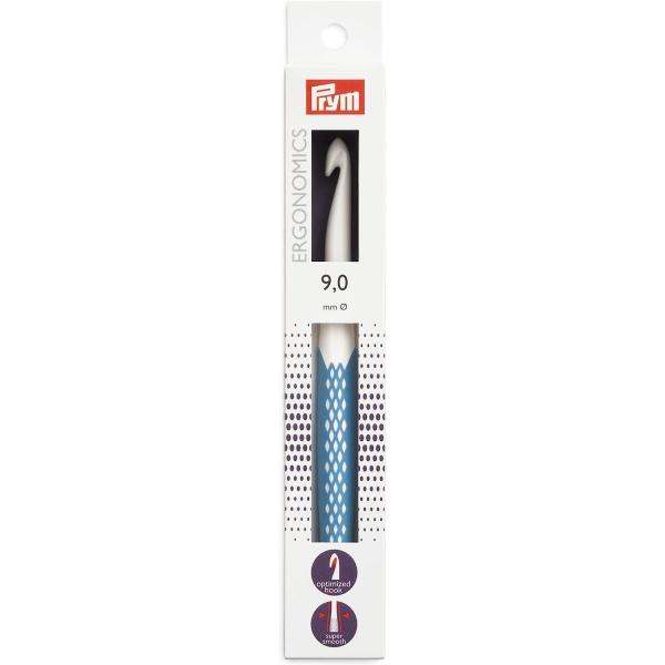 《Prym》プリム・エルゴノミック かぎ針　全長18cm/9ミリ(9.0mmΦ）ダークバイオレット　218491