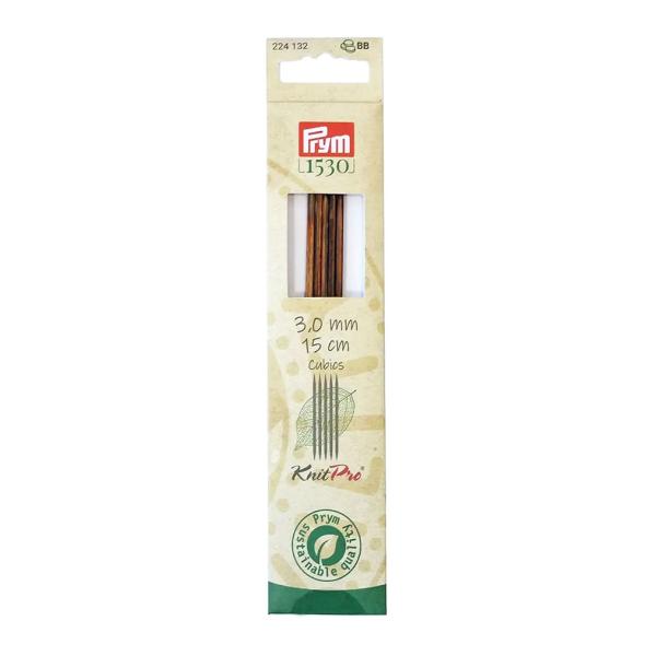 《Prym》プリム・1530　四角棒針　5本入・ダブルP　全長：15cm/3号(3.0mm）ニットプロ