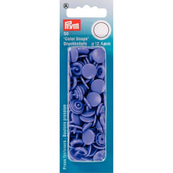 《Prym》プリム・スナップ・プラスチックカラーボタン(ホック）　ラベンダー　丸型 12.4mm／30セット入り　リフィール　393128