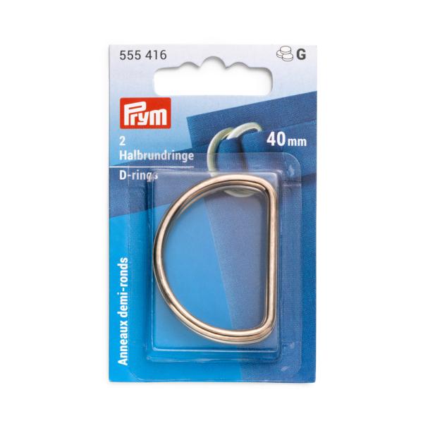 《Prym》プリム・Ｄリング　40mm　1セット2個入/ゴールド　リュック・カバン・オリジナルサイフに　555416