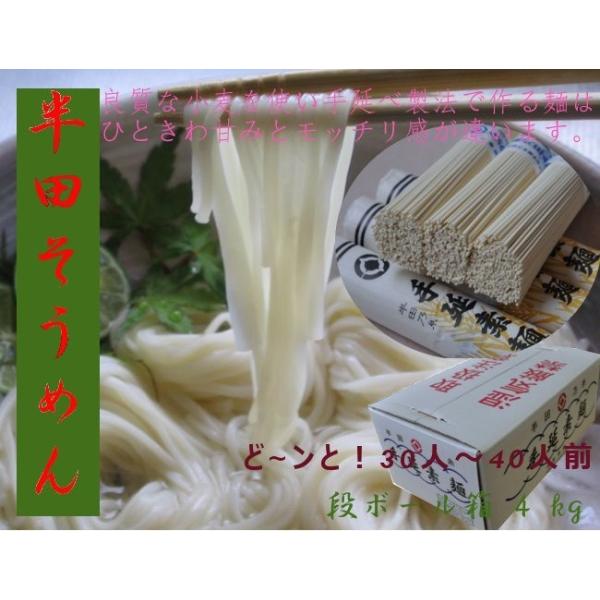 送料無料 素麺 半田そうめん 半田乃糸 4.0kg 半田めん徳島そうめん 太い半田麺 お取り寄せ お中元ギフト 産地直送