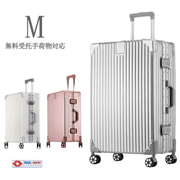 スーツケース キャリーケース  機内持込 TSAロック シルバー M handcase_thfra053mo