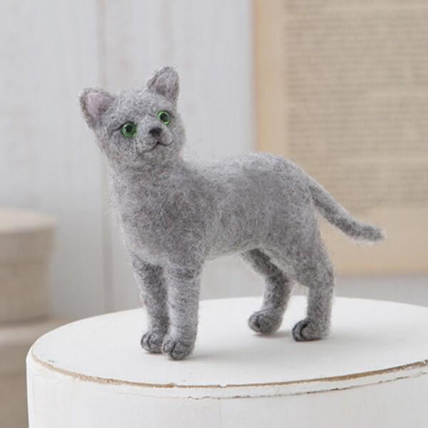 アクレーヌキット アクレーヌでつくる ロシアンブルー H441 514 羊毛フェルト 猫 ハマナカ 手芸の山久ヤフー店 通販 Yahoo ショッピング
