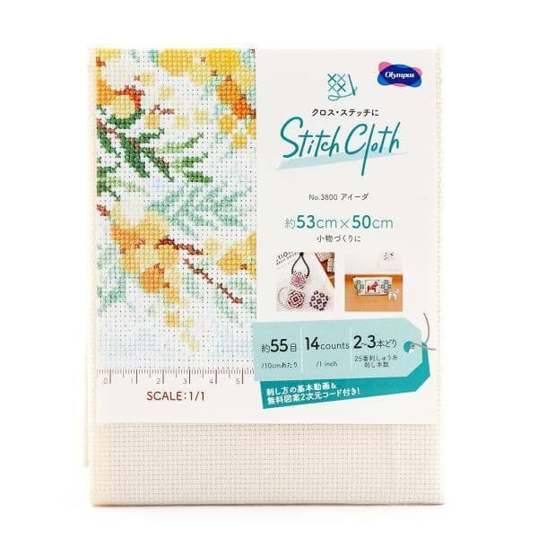 刺繍布 アイーダ No.3800 約53×50cm カットクロス STITCH CLOTH 刺しゅう布  オリムパス